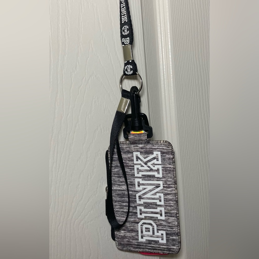 LOVE PINK VICTORIA SECRET LANYARD & luggage tag NWOT